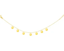 Złota bransoletka, ankier - koła