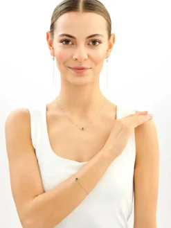 Złota bransoletka z cyrkonią