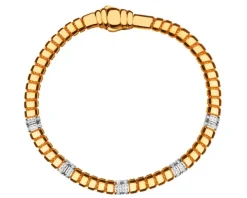 Złota bransoletka z cyrkoniami