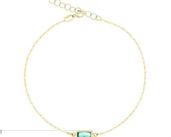 Złota bransoletka z cyrkonią