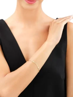 Złota bransoletka z cyrkoniami