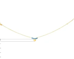 Złota bransoletka z emalią, ankier - serce