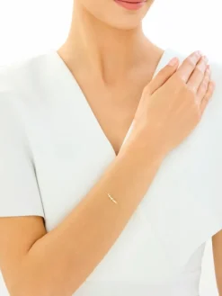 Złota bransoletka z perłami - kulki