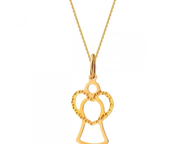 Złota zawieszka - aniołek