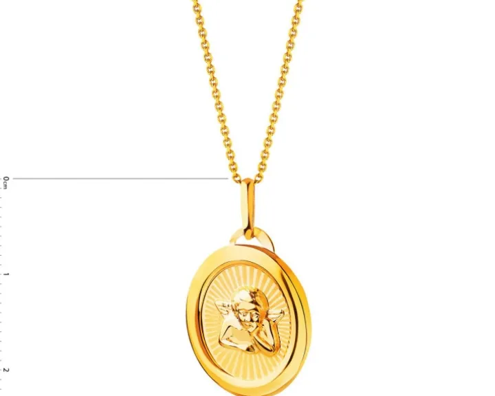 Złota zawieszka - aniołek