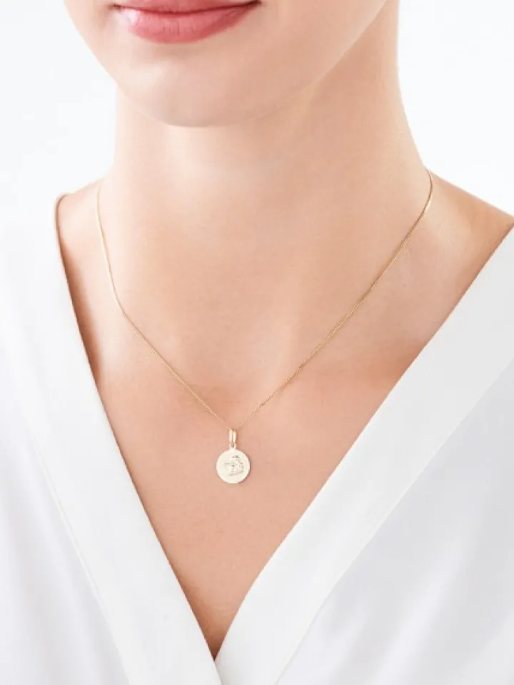 Złota zawieszka - aniołek