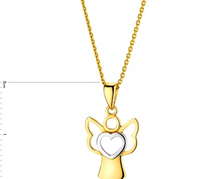 Złota zawieszka - aniołek