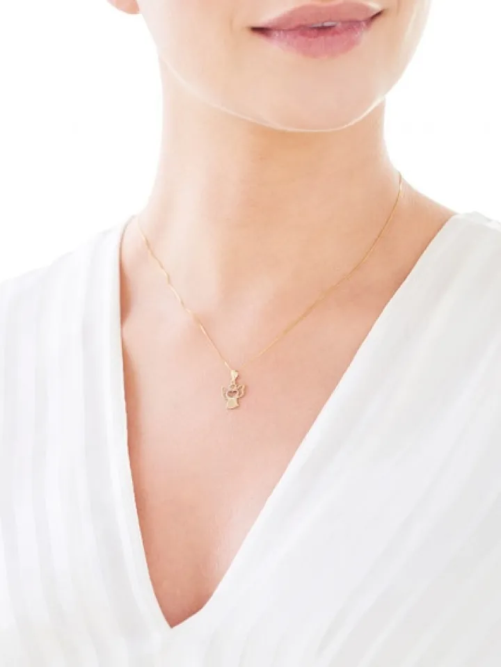 Złota zawieszka - aniołek