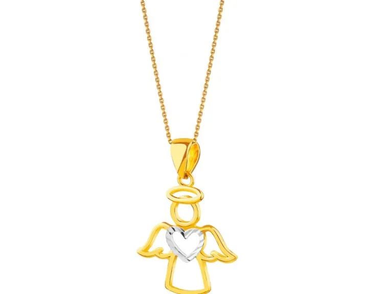 Złota zawieszka - aniołek