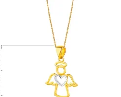 Złota zawieszka - aniołek