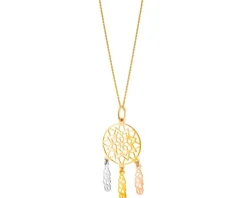 Złota zawieszka - łapacz snów