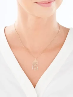 Złota zawieszka - łapacz snów