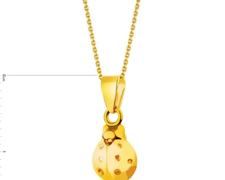 Złota zawieszka - biedronka