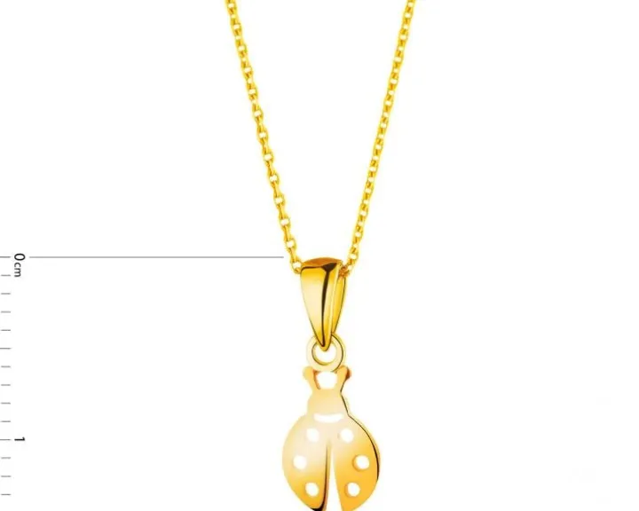 Złota zawieszka - biedronka