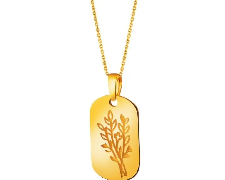 Złota zawieszka - blaszka