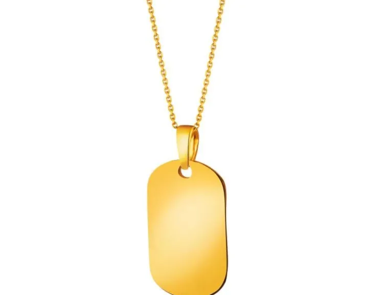 Złota zawieszka - blaszka