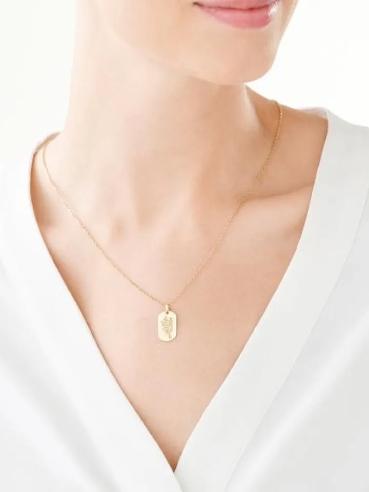 Złota zawieszka - blaszka