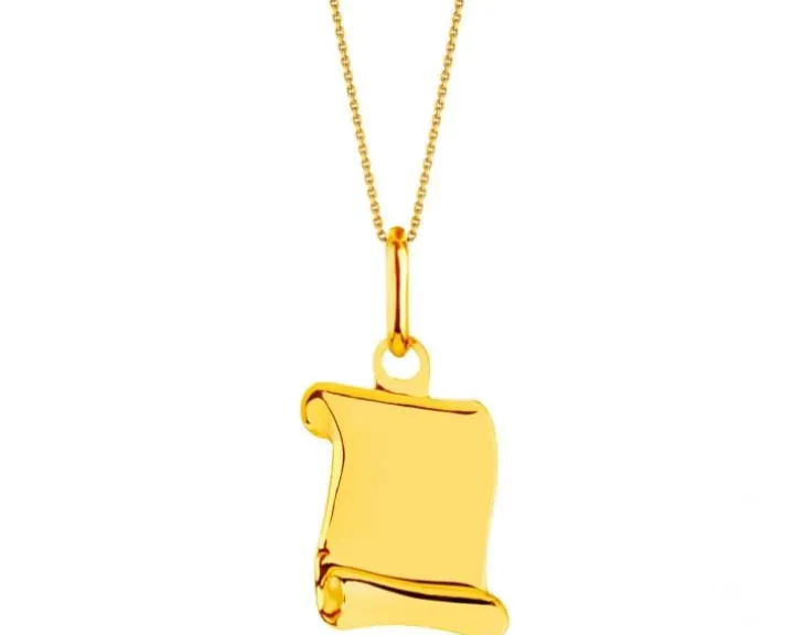 Złota zawieszka - blaszka