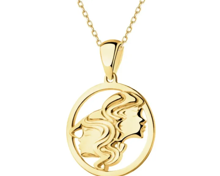 Złota zawieszka - Bliżnięta