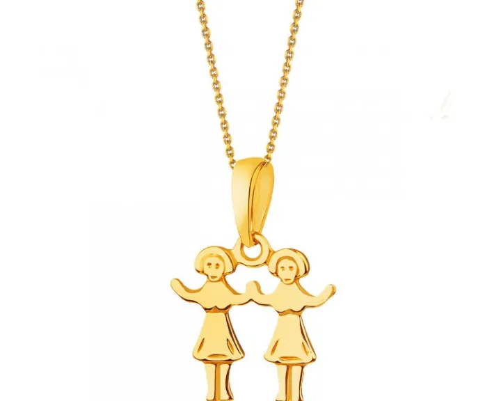 Złota zawieszka - Bliźnięta