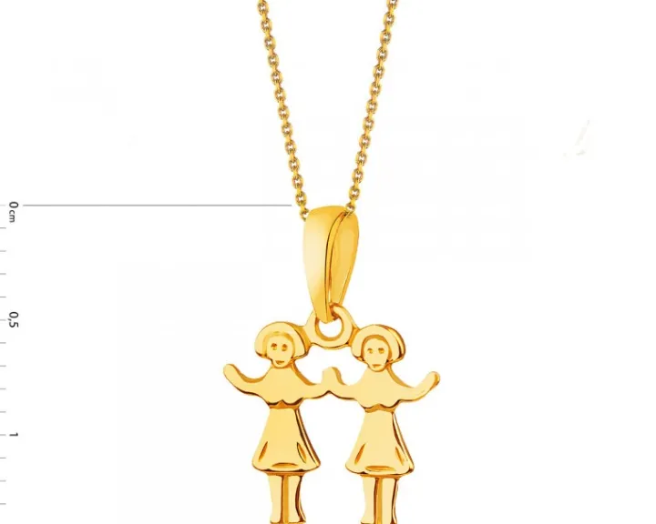 Złota zawieszka - Bliźnięta