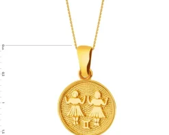 Złota zawieszka - Bliźnięta