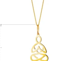 Złota zawieszka - budda