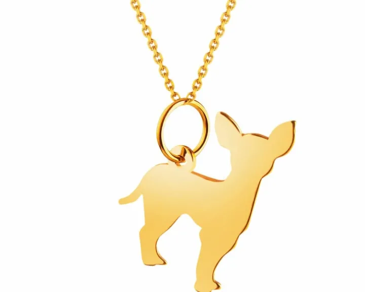 Złota zawieszka - chihuahua