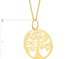 Złota zawieszka  - drzewko