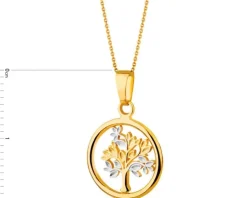 Złota zawieszka - drzewko