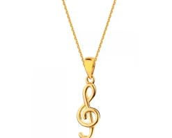 Złota zawieszka - klucz wiolinowy