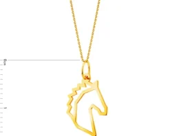 Złota zawieszka - koń