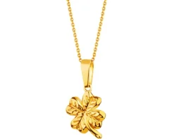 Złota zawieszka - koniczyna