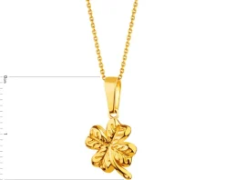 Złota zawieszka - koniczyna