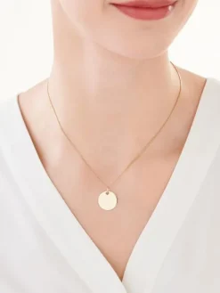 Złota zawieszka - koło, serce