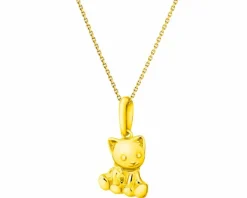 Złota zawieszka - kot