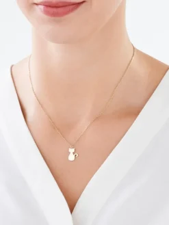 Złota zawieszka - kot