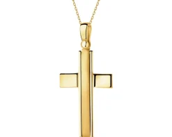 Złota zawieszka - krzyż
