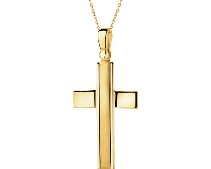 Złota zawieszka - krzyż