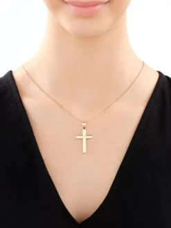 Złota zawieszka - krzyż