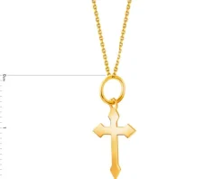 Złota zawieszka - krzyż