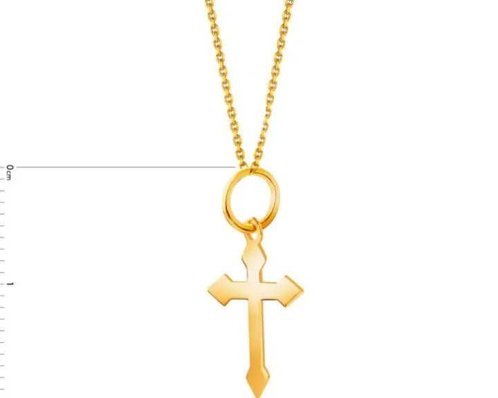 Złota zawieszka - krzyż