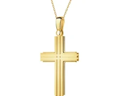 Złota zawieszka - krzyż