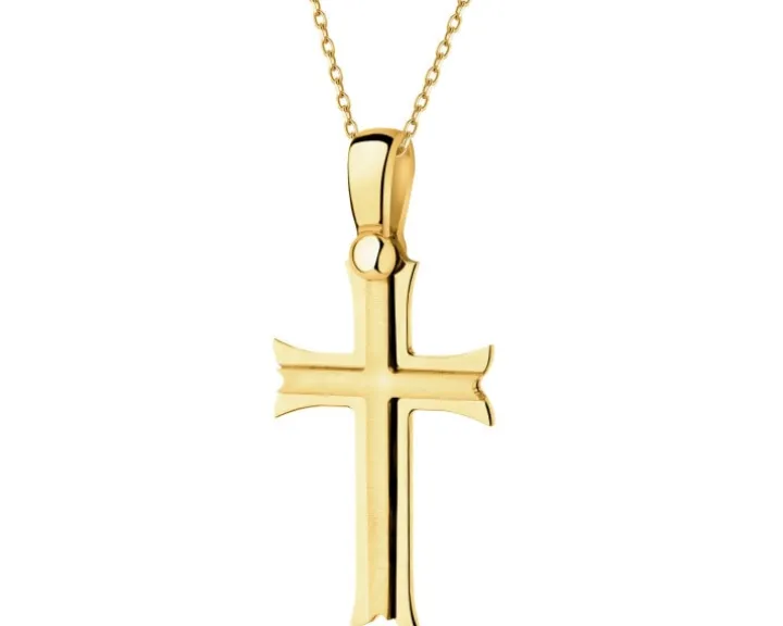 Złota zawieszka - krzyż
