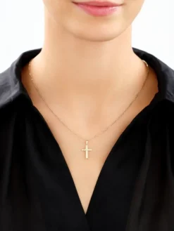 Złota zawieszka - krzyż