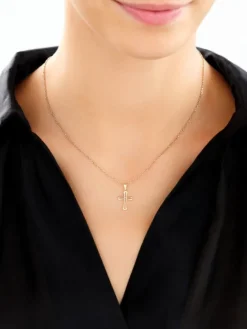 Złota zawieszka - krzyż