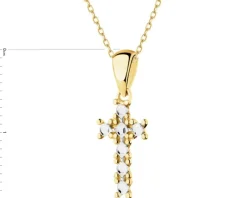 Złota zawieszka - krzyż