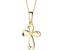 Złota zawieszka - krzyż