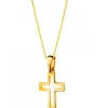 Złota zawieszka - krzyż