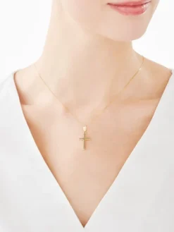 Złota zawieszka - krzyż